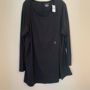 NWT Lane Bryant black cotton swing tunic top
